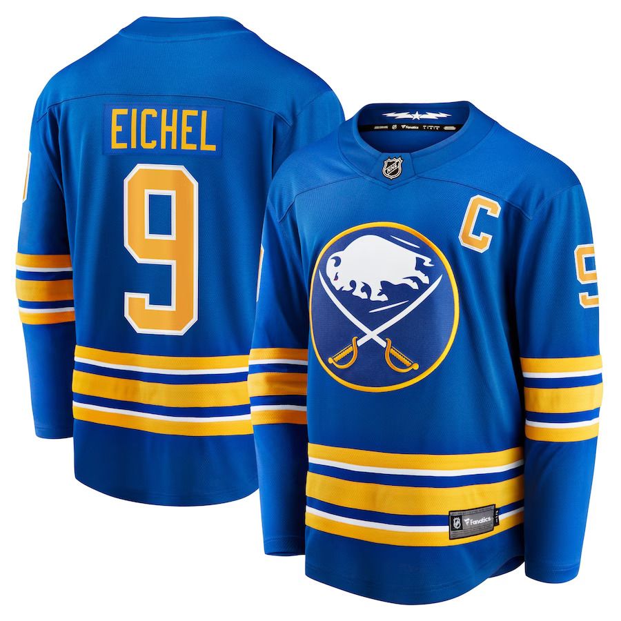 Men Buffalo Sabres #9 Jack Eichel Fanatics Branded Royal Home Premier Breakaway Player NHL Jersey->customized nhl jersey->Custom Jersey